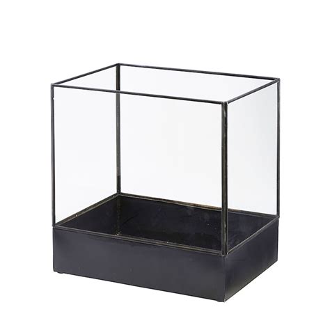 black metal card box|Black Metal and Glass Card Box .